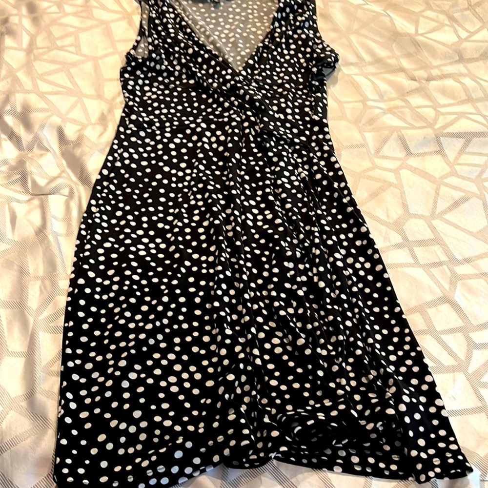 Polka dot wrap dress